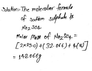 What is the Molecular Mass of Na2SO4? image 0